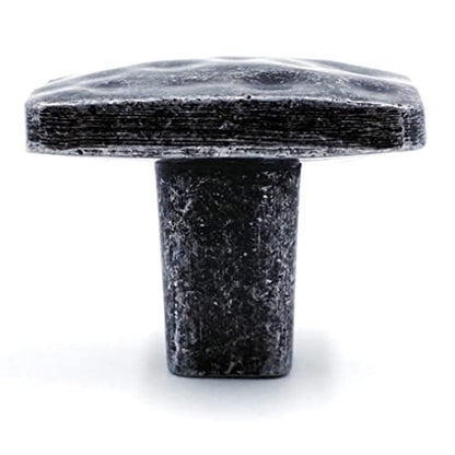 Jetland Square Hammered Cabinet Knobs - 6-Pack, Iron Scratches, 1-1/4" Knobs, Rustic Solid Cast Square Knobs for Dresser Nightstand Furniture, HT0612AS30 - color: Iron Scratches, size: 1-1/4" Knobs