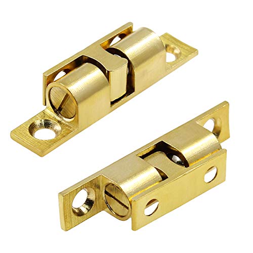 Jiozermi 12Pcs 2"/50mm Double Ball Tension Roller Catch Latch - color: Gold, size: 2"/ 50mm, 12 Pcs