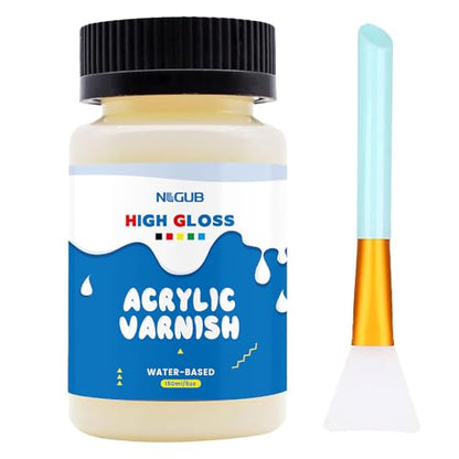 NLGUB Acrylic Varnish, Protective Topcoat, 5oz, 1 Pack - color: 1 PACK