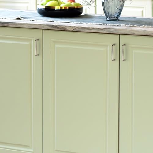 Ravinte Brushed Nickel Cabinet Handles Solid Handles,3-1/2 Inch,10 Pack - color: Brushed Nickel, size: 3-1/2 Inches Hole Center