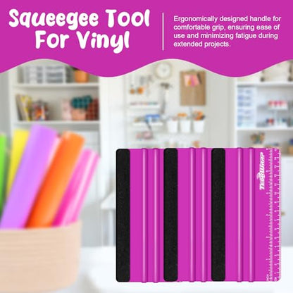 TECKWRAP Professional Squeegee Tool for Vinyl Decals, Inkjet Vinyl Sticker Paper,and Wallpaper - 6"x2.9", Scratch-Free Application (Pitaya) - color: 1pcs Pitaya