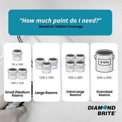 Diamond Brite Semi Gloss Latex Paint, Brite White, 1 Gallon, 22050-1 - color: Brite White, size: 128 Fl Oz (Pack of 1)