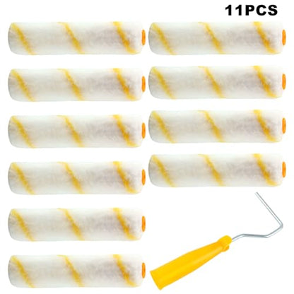 10Pack 6 Inch Paint Rollers Microfiber Paint Roller Cover with Roller Frame