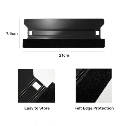 CARTINTS Plastic Squeegee Kit for Vinyl Wrap Window Tint Wallpaper Tools, 8.3IN+4IN Felt Squeegee and Precision Art Knife & 5Pcs Blades Replacement - color: Black