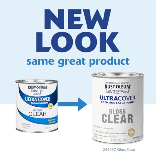 Rust-Oleum Painter's Touch Latex Brush-On Paint, Gloss Clear - color: Gloss Clear, size: 1 Quarts (Pack of 1)