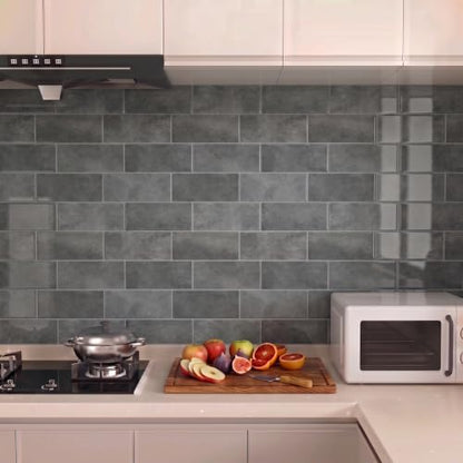 Thicker Design Peel and Stick Wall Tile，Self Adhesive Backsplash Tiles for Kitchen & Bathroom (10 Sheets, Grey) - color: Gray
