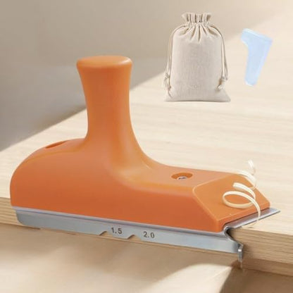 SHIAWASENA 3-in-1 Edge Banding Trimmer & Manual Edge Cutter for PVC/ABS/Wood Veneer, Ergonomic Handle, R1.5/R2 Chamfer Straight/Curved/Chamfered Edges, with Blade Protector & Storage Bag