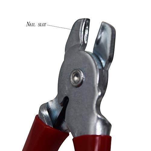 HARDK Hog Ring Pliers Set Straight, 300 PCS Galvanized Hog Rings - Perfect for Furniture Upholstery, Auto Upholstery, Plastic Meat & Sausage Casings - style: Straight & 300 PCS