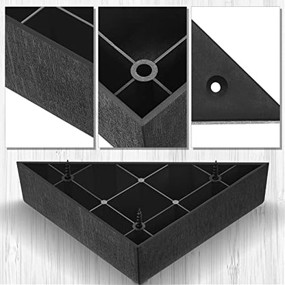 Taiyin 4 Sets Triangle Couch Legs, Plastic Sofa Leg Replacement, 4 Sets