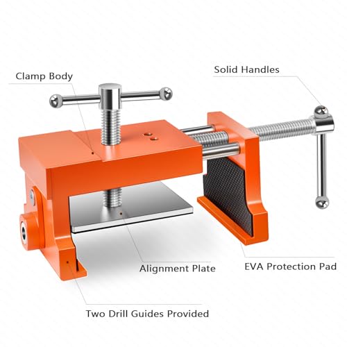 Cabinet Clamps, Professional Wood Joinery Alignment Tool, Adjustable Panel Clamping System for Cabinet Building, 4-Point Positioning Clamps, 2 Pack, Orange