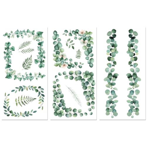 Peacoblue Leaves Corners Rub On Transfers for Furniture Craft 6"x12" - style: Leaves Corners