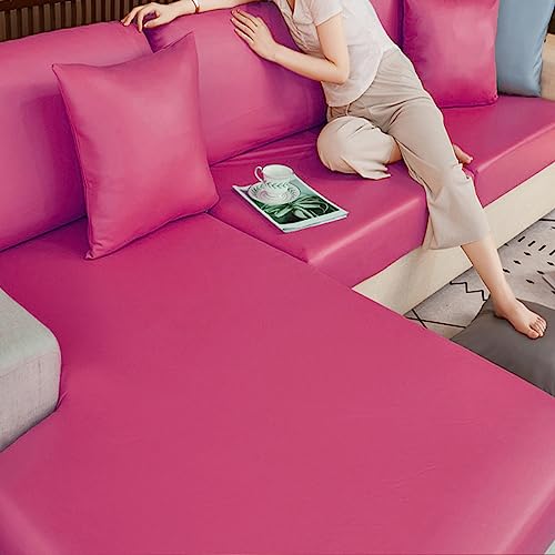 Large Soft Vinyl Upholstery Leather Fabric 1 Yard 56.3x36inch, 0.8mm Thick Texture Faux Leather Sheets, for Upholstery Crafts, Sofa, Car Seat, Handbag, Earrings, Hair Bows, DIY Crafts(Rose red) - color: Rose Red