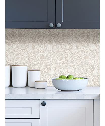 NuWallpaper by WallPops Cream Terrene Peel & Stick Wallpaper, NUS4304