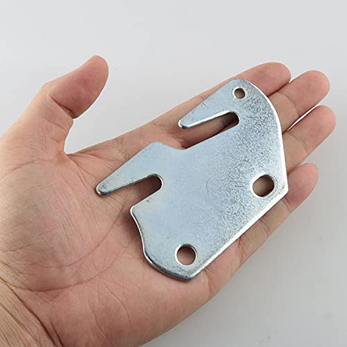 2pcs Iron Bed Frame Hooks Wooden Bed Rail Hook Plates 3.8x2.3x0.08 Inches for Headboard Replacement Hanging Piece