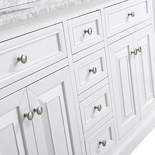 homdiy 35 Pack Brushed Nickel Round Cabinet Knobs, Solid Zinc Alloy - color: Brushed Nickel, size: 35 Pack