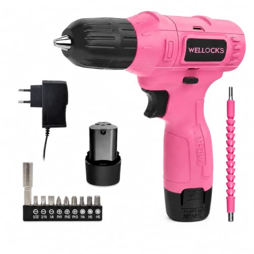 WELLOCKS 12V Cordless Drill Set, Compact with LED Light