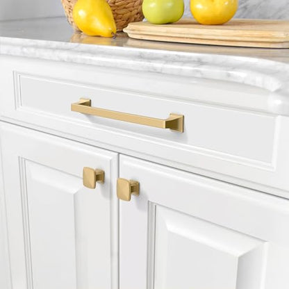 Amerdeco 10 Pack Champagne Bronze Cabinet Pulls 7 Inch(178mm) Hole Center Cabinet Hardware Kitchen Cabinet Handles for Bathroom Drawer Pulls Dresser Pulls ZH0002 - color: Champagne Bronze, size: 7" hole center