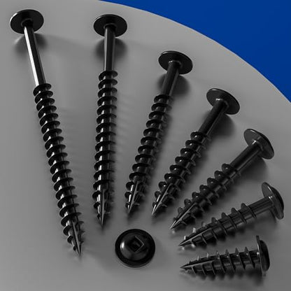 Wensilon Pocket Hole Screws, #8 x 1-1/2", Square Drive, Black, 1lbs 108pcs - color: Black, size: 8*1-1/2"