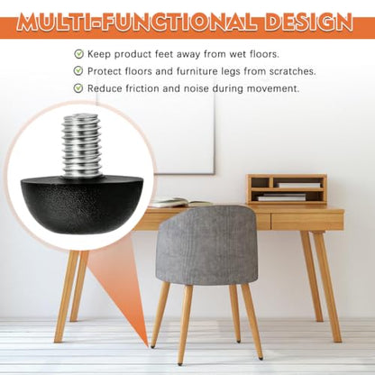 32-Piece 8mm x 1.25 M8 Portable Adjustable Furniture Leg Leveler - color: 32pcs