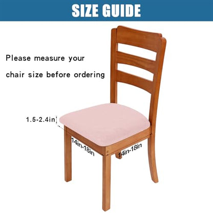 Smiry Velvet Seat Covers for Dining Room Chair Set of 2 - color: Light Pink, size: Set of 2
