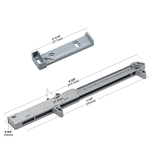 10-Pack Rok Hardware Soft Close for Wood Drawers/Soft Close Drawer Adapter/Add-On/Retrofit (Gray), SCD104G - style: 10-Pack Gray Color