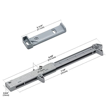 10-Pack Rok Hardware Soft Close for Wood Drawers/Soft Close Drawer Adapter/Add-On/Retrofit (Gray), SCD104G - style: 10-Pack Gray Color