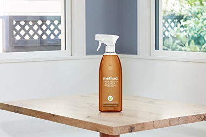 Method Daily Wood Cleaner, Almond, Cleans Shelves, Tables and Other Wooden Surfaces While Removing Dust & Grime, Almond Scent, 28 oz Spray Bottles, (Pack of 3) - size: 28 Fl Oz (Pack of 3)