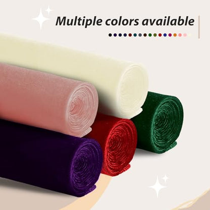 KKJIAF 1 Yard Dark Purple Stretch Velvet Fabric 60" Wide for DIY Crafts - color: Dark Purple, size: 1 Yard