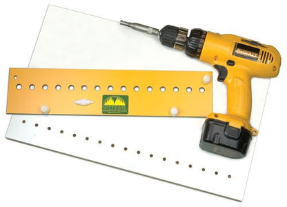 Woodhaven 782 Shelf Pin Jig, 12-Hole, 32mm Spacing, 7mm Phenolic - size: 12 Holes