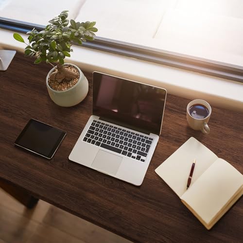 Wood Grain Contact Paper Self Adhesive Peel and Stick Wallpaper for Cabinet - color: Dark Brown, size: 17.7" x 236"