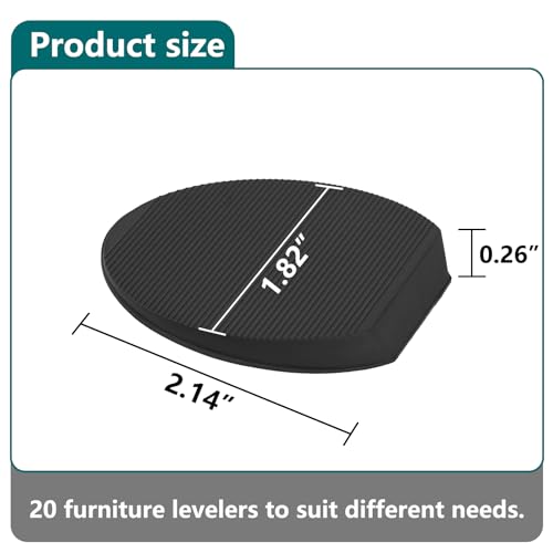 Jayen Rubber Shims, Furniture Levelers & Table Wedges, 20 Pack