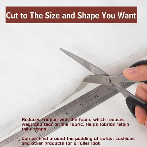 Upholstery Batting, Dacron Polyester Cushion Wrap for Foam Padding, Cushions & DIY Upholstery Projects (36" Wide × 5 Yards)