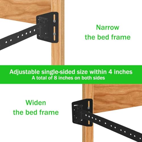 Ertuohg 2Pcs Bed Frame Adapter for Headboard Extra, Bed Frame Adapter/Connector Plate, Bed Modification Plate, Headboard Attachment Kit for Queen, King and Full Size Beds