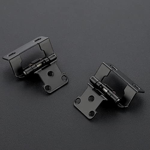 Ravinte Black Kitchen Cabinet Hinges, Semi Wrap 1/2 Inch Overlay, 10 Pack - size: Semi Wrap 1/2 inch