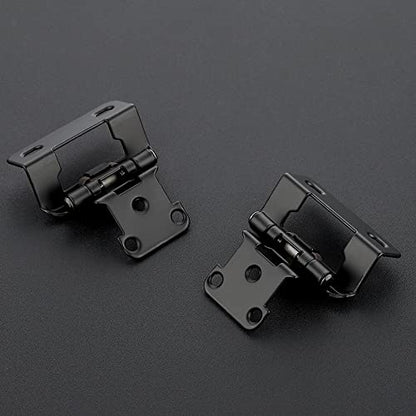Ravinte Black Kitchen Cabinet Hinges, Semi Wrap 1/2 Inch Overlay, 10 Pack - size: Semi Wrap 1/2 inch