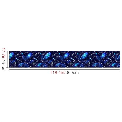 HOMETITUTE Star Galaxy Peel and Stick Wallpaper 118.1x17.7 Inch Vinyl - color: Space Galaxy