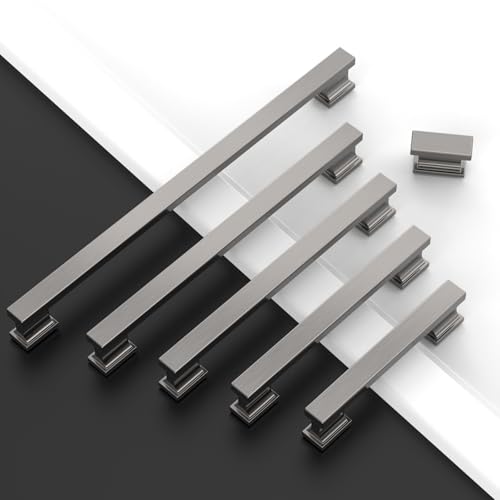 Amerdeco 10 Pack Brushed Black Nickel Cabinet Pulls 10" - color: Brushed Black Nickel, size: 10" hole center