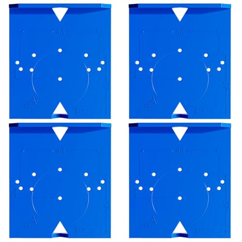 4 Pack Concealed Hinge Jig Punch Locator Drill Guide Full Overlay Cabinet Door Hinges Hole Positioning Tool for Soft Opening Kitchen Cabinet Hinges Concealed Euro Soft-Close European Hinges