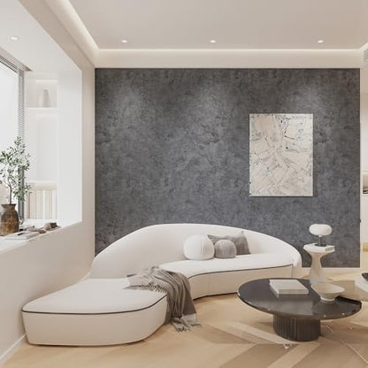 3yecao Grey Concrete Wallpaper Peel and Stick Gray Concrete Contact Paper - color: Light Blue Grey, size: 31" x 157"