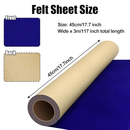 Biaungdo Self Adhesive Felt Sheets, Dark Blue Felt Sheet 17.7 x 117 Inch - color: Blue, size: 17.7 x 117 Inch