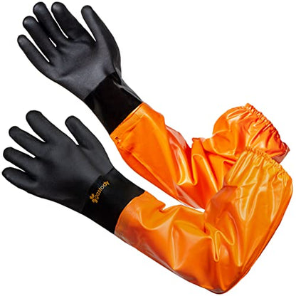 Gastody™ - Chemical Resistant Gloves, Reusable,Heavy Duty Safety Work Gloves,Resist Acid,Oil,Alkali - S-M-L-XL-XXL Size - size: X-Large, style: Extra-long 27.5"