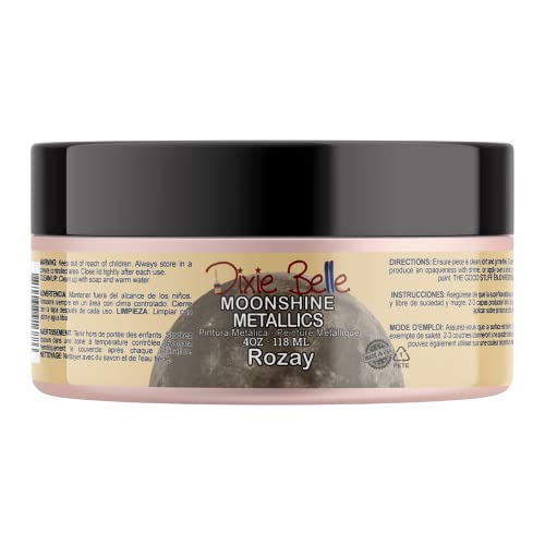 Dixie Belle Paint Company Moonshine Metallics - Rozay (4oz) - color: Rozay, style: 4 Fl Oz (Pack of 1)
