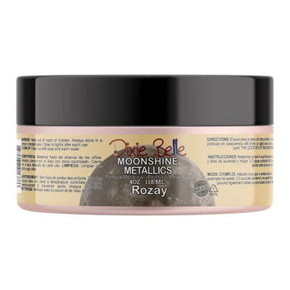 Dixie Belle Paint Company Moonshine Metallics - Rozay (4oz) - color: Rozay, style: 4 Fl Oz (Pack of 1)
