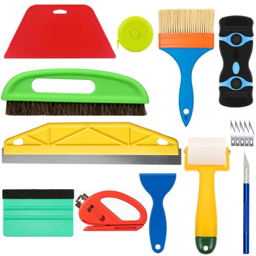 Peel and Stick Wallpaper Tools, Wallpaper Smoothing Tool Kit,11Pcs - size: 11 PCS KIT