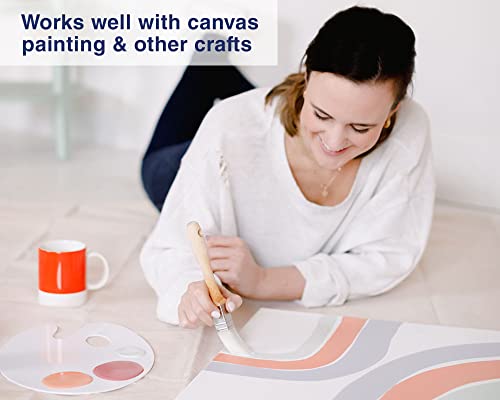 Zibra Square Paint Brush for Painting Murals, Details, Narrow Trim and Windows, 1-inch, Artist Brush - size: 1 in, style: Square Brush