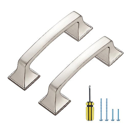 30 Pack Kitchen Cabinet Handles 3 Inch Brushed Nickel Cabinet Pulls - color: Brushed Nickel, size: 3 Inch Hole Centers