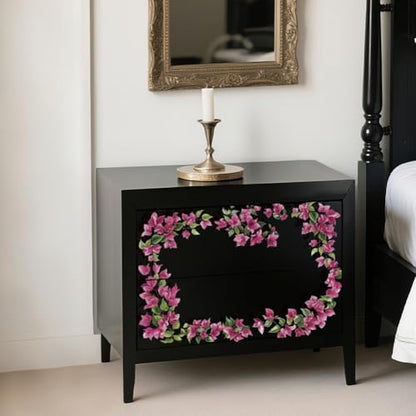 OLYCRAFT 3Pcs Plum Blossom Rub on Transfers for Furniture and Crafts 6x12 Inch Bougainvillea Furniture Decals Decor Pink Flower Transfer Stickers with 1pc Scraper for Glass Cups Cabinets Decor - style: Bougainvillea