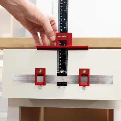 Milescraft 1340 Hardware Jig – Adjustable Drill Guide to Quickly Install Cabinet & Drawer Handles, Knobs and Pulls.