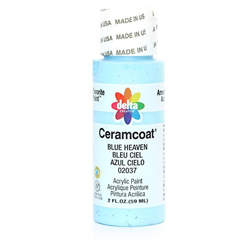 Delta Creative Ceramcoat Acrylic Paint in Assorted Colors (2 oz), 2037, Blue Heaven - color: Blue Heaven, size: 2 Fl Oz (Pack of 1)