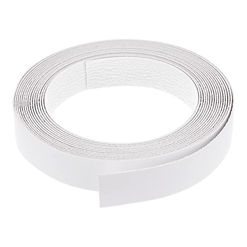 uxcell White PVC Edge Banding, 1-1/8" x 24.6ft Pre-Glued Flexible Edge Banding for Furniture Repair & Restoration - size: 1-1/8 Inch x 24.6ft